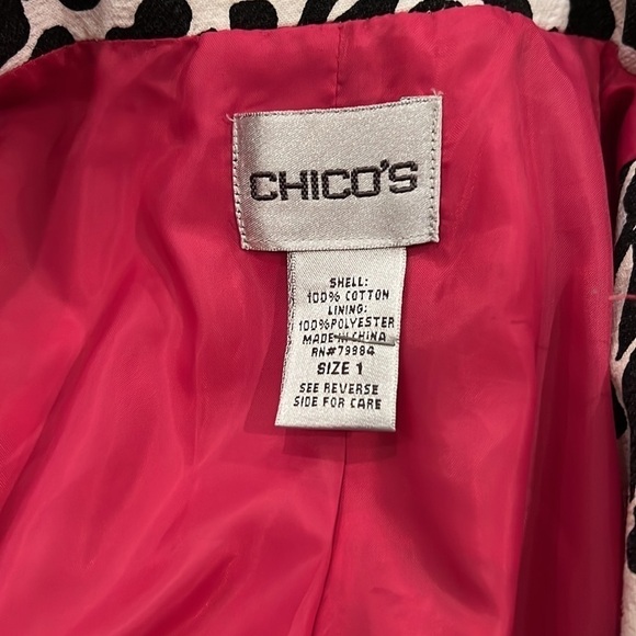 Chicos Animal Print Jacket Size Chicos Size 1 (8) Medium - Picture 5 of 5